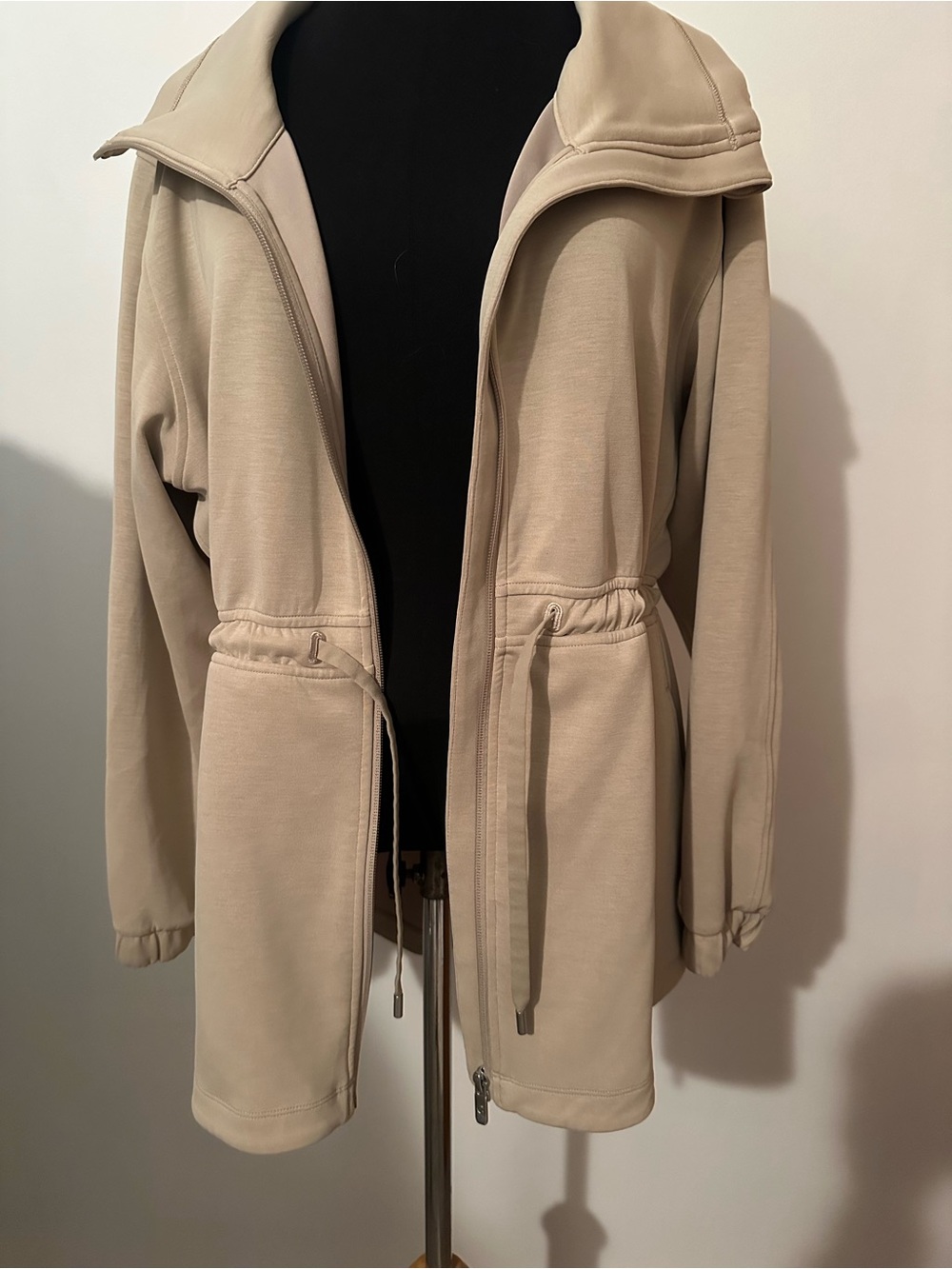 lululemon athletica Neutral Tan Drawstring Hooded Utility Jacket